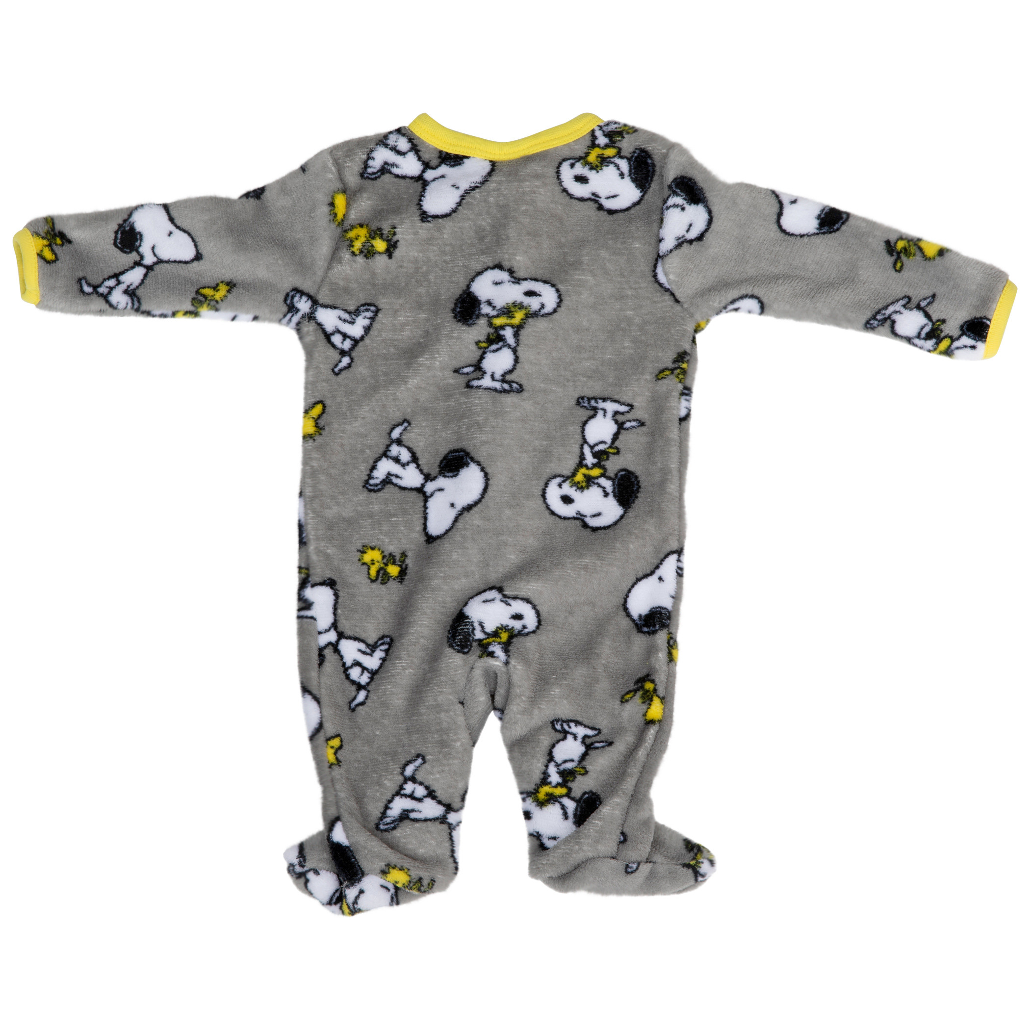 Peanuts Snoopy and Woodstock All Over Print Footed Pajamas